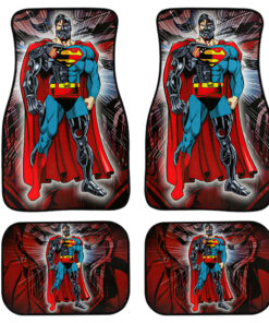 Superman x Cyborg Superman Car Floor Mats