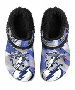 Tampa Bay Lightning Fuzzy Slippers Clog