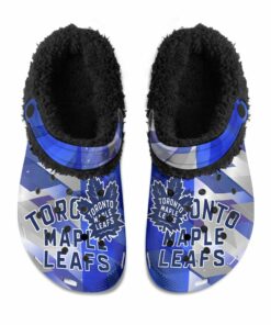 Toronto Maple Leafs Fuzzy Slippers Clog