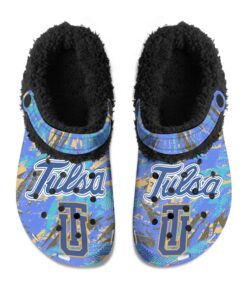 Tulsa Golden Hurricane Fuzzy Slippers Clog