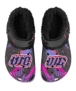 UIC Flames Fuzzy Slippers Clog