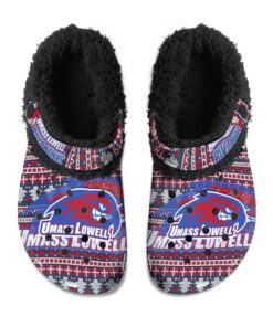 UMass Lowell River Hawks Fuzzy Slippers Clog