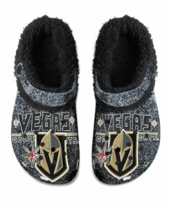 Vegas Golden Knights Fuzzy Slippers Clog