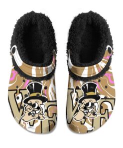 Wake Forest Demon Deacons Fuzzy Slippers Clog