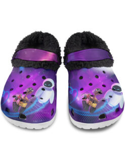 Wall E And Eve Fuzzy Slippers Clog