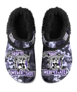 Weber State Wildcats Fuzzy Slippers Clog