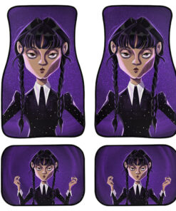 Wednesday Addams Cartoon Art Car Floor Mats