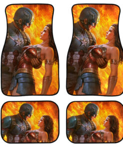 Wonder Woman Met Captain America Car Floor Mats