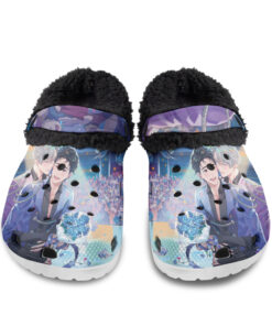 Yuuri Katsuki and Victor Nikiforov Yuri!!! on Ice Fuzzy Slippers Clog