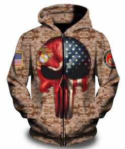 Official U.S.Marine Veterans Zippered Hoodies