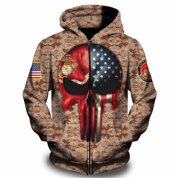 The United States Marines Bomber Jacket Full Over Print V1268 Hoodie