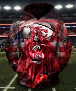 Kansas City Chiefs 3d Death Skull Hoodie