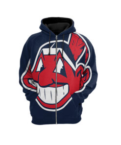 Mlb Cleveland Indians 2 Logo Unisex 3D Printed Pull Over Zip Up Hoodie