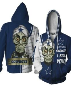 Dallas Cowboys Hater Silence I Kill You Achmed 3d Zip Hoodie