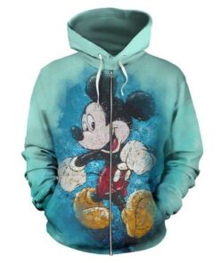 Mickey Mouse Zip-Up Pullover 3D Hoodie