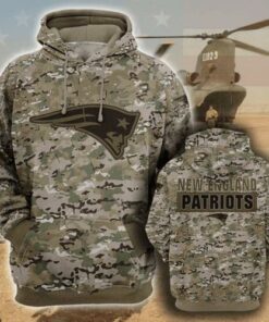 New England Patriots Camouflage Veteran 3d Hoodie Hoodie 3d