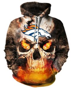 Skull Denver Broncos – 3D Hoodie, Zip-Up, Sweatshirt, T-Shirt