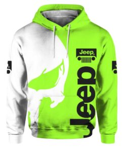 Jeep Lime Green PNS 3D Hoodie, Zip-Up, Sweatshirt