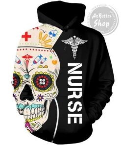 Nurse Tools Skull 3D Hoodie Art#79