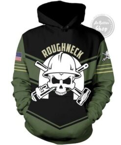 Roughneck Skull Usa 3D Hoodie Art#1142