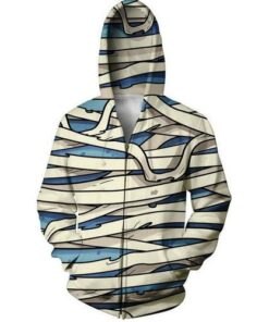 Mummy Zip-Up Pullover 3D Hoodie