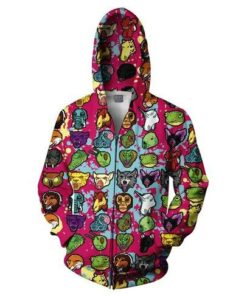 Hotline Miami Zip-Up Pullover 3D Hoodie