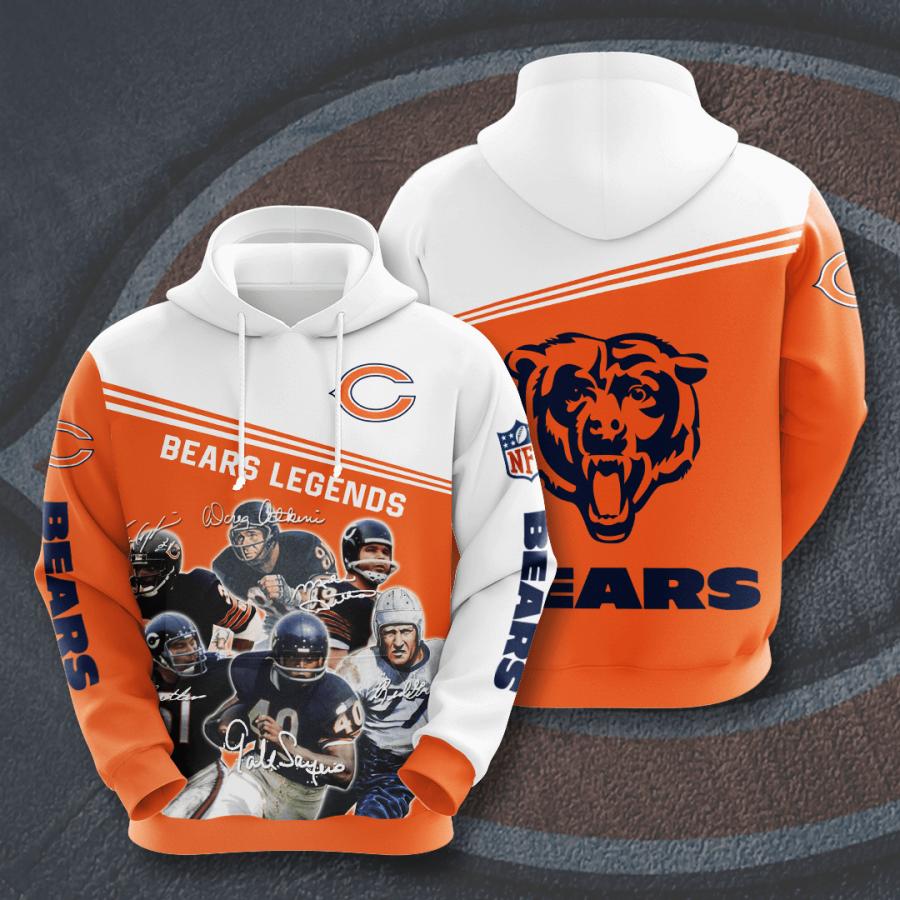 Chicago Bears Camouflage Veteran 3d Hoodie Hoodie 3d