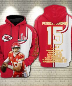 Patrick Mahomes Kansas City Chiefs Super Bowl LIV 3D Hoodie Raglan Sleeve I1D1