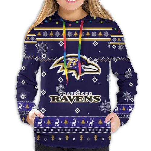 Broncos Team Christmas Ugly Hoodies For Women Pullover Sweatshirt