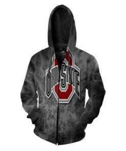 Ncaa Ohio State Buckeyes 1 Logo V Unisex 3D Printed Pull Over Zip Up Hoodie