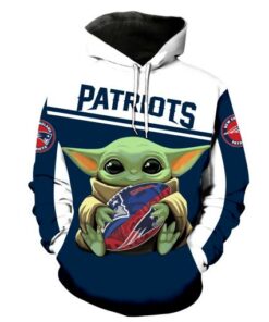 New England Patriots Baby Yoda NEW Full All Over Print K1389 Hoodie