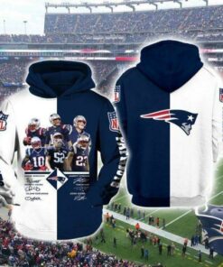 New England Patriots Players Signatures 3d Printed Hoodie