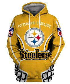 Pittsburgh Steelers 3D Printed Hooded Pocket Pullover Hoodie