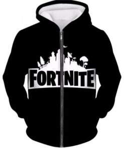 Fortnite Battle Royale Black Promo Zip Up Hoodie