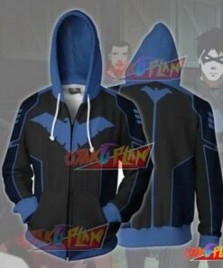 Nightwing Blue Zip Up Hoodie Jacket