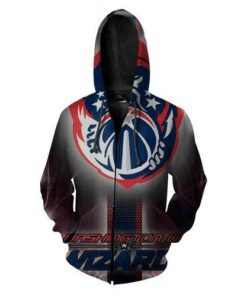 Nba Washington Wizards 1 Logo Unisex 3D Printed Pull Over Zip Up Hoodie