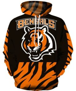 Cincinnati Bengals 3D Printed Hooded Pocket Pullover Hoodie