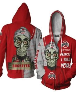 Ohio State Buckeyes Hater Silence I Kill You Achmed 3d Zip Hoodie