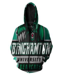 Ncaa Binghamton Bearcats 1 Logo N Unisex 3D Printed Pull Over Zip Up Hoodie