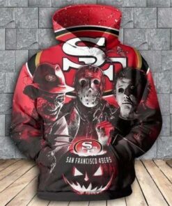 Jason Freddy Myers San Francisco 49ers Halloween 3d All Over Printed Hoodie