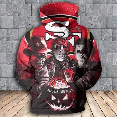 Jason Freddy Myers San Francisco 49ers Halloween 3d All Over Printed Hoodie