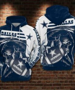 Dallas Cowboys Skull Football Lover 3d Printed Hoodie