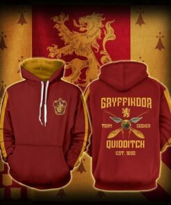 Gryffindor Quidditch Team Harry Potter Hoodie TN48523