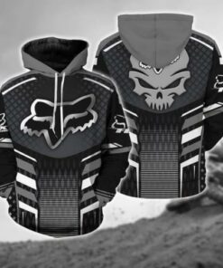 Fox Racing Skull 3d Printed Hoodie