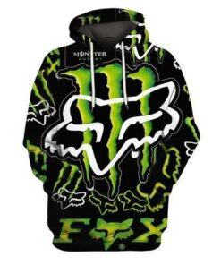 Fox Monster Energy Green 3d Full Print Hoodie