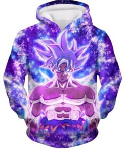 Dragon Ball Super Awesome Ultra Instinct Goku Cool Anime Promo Graphic Hoodie DBS044