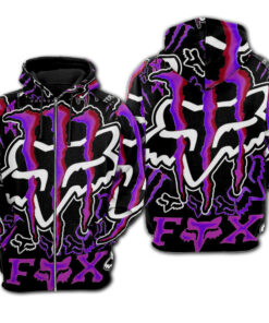 Fox Monster Energy Purple 3d Full Print Hoodie