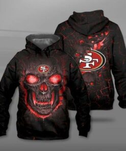 Lava Skull San Francisco 49ers 3d Printed Hoodie 3d