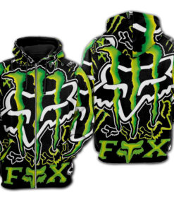 Fox Monster Energy Green 3d Full Print Hoodie