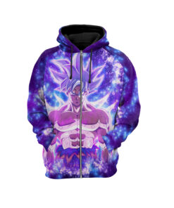 Dragon Ball Super Awesome Ultra Instinct Goku Cool Anime Promo Graphic Hoodie DBS044